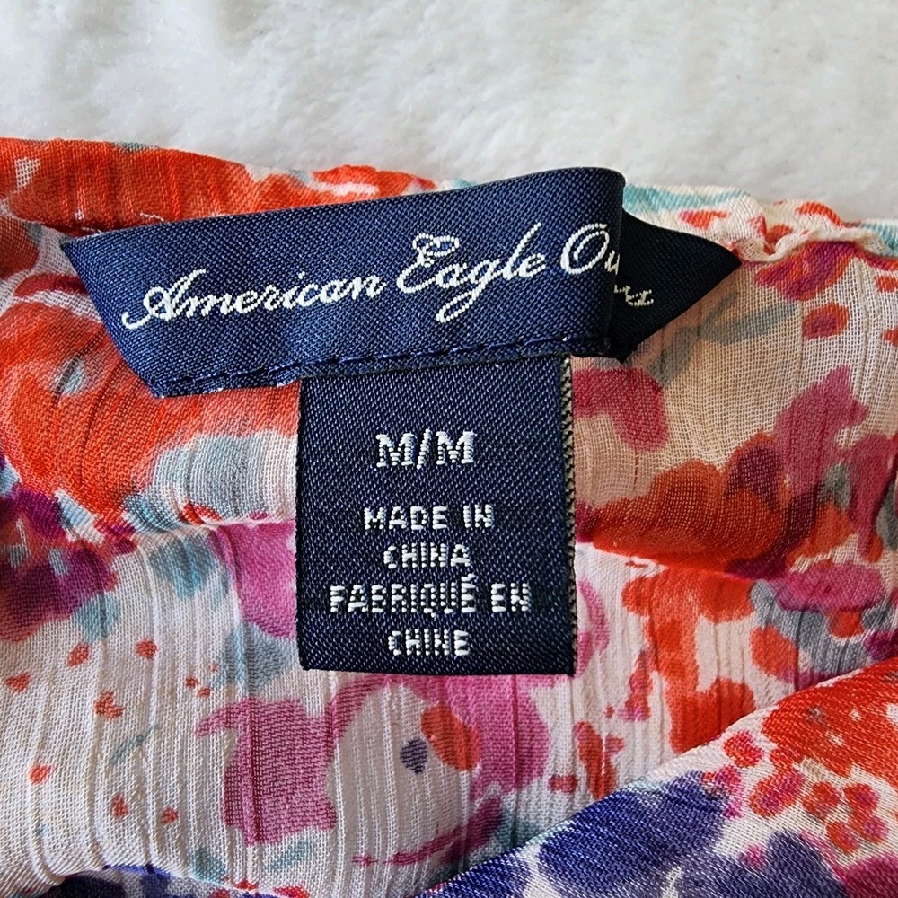 American Eagle‎ Ruffle Cami Womens Medium Tank Fairy Floral Feminine Ditsy Y2K - Picture 10 of 13